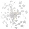 Be-Light Plafoniera Shabby Edera 4 Luci Ferro Battuto Bianco Con Foglie E Cristalli