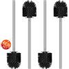 EINESIN Scopino per WC in silicone, diametro 7 cm, in acciaio inox 304, per la pulizia del bagno