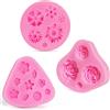 mciskin Muffa del Fiore delle Rose Stampi del Fiore della Margherita per Lo Zucchero della Caramella di Gelatina del Cioccolato della Torta del Fondente della Decorazione(3 Pezzi)