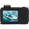 Cosiki Fotocamera Subacquea, Zoom Ottico 10x, Batteria da 2500 MAh, Fotocamera Impermeabile 4K 65 MP per lo Snorkeling (BLACK)