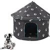 Monozoz Casetta Per Gatti Esterni Impermeabile, Letto Grotta, Cuccia Per Cani Lavabile, Caldo Rifugio Resistente Alle Intemperie Per L'inverno