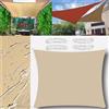 GLIN Tenda da Sole Tenda a Vela Impermeabile Rettangolo Quadrato Triangolare Tendalino 2x6m Tenda da Sole Telo Parasole Ombreggiante per Esterno Terrazzo Balcone Giardino Beige