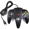 miadore retro controller per Nintendo 64 N64 Classic USB Gamepad, Game controller per Raspberry Pi/Windows/Mac/Linux, nero