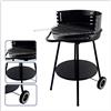 BBQ Barbecue a carbone tondo con maniglia e ruote BBQ a carbonella / 192463 52x66x84cm