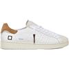 D.A.T.E. Sneakers Date uomo Base Calf M401BACA bianca cuoio bassa pelle e camoscio PE24