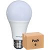 SIGMALED Lighting® Lampadina LED A60 10W E27 pack 6 pezzi Bianco Naturale 4000K
