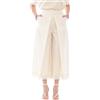 Twinset Milano pantaloni donna crop con pizzo Beige