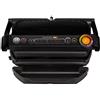 Tefal - Optigrill + Black edition GC712812, Piastra da cucina 2000 W, 6 modalità di cottura, indicatore del progresso, sensore di spessore, vassoi rimovibili, lavabili in lavastoviglie