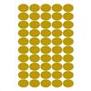 Tico Italia GL4-3627 Etichette adesive carta oro, 100 fogli A4, ovali 36x27mm, 50 etichette per foglio, adesivo permanente, stampanti laser, tipografiche e serigrafiche