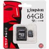 KINGSTON Micro SD Card 64 GB - Classe 10 + adattatore SD KINGSTON - KINGSTON - SDC10G2/64GB