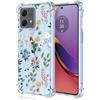 YUXING Cover Trasparente per Motorola Moto G84 - Custodia Protettiva Sottile in TPU Morbido Antiurto con Carino Motivo Disegno Cool (Flower Art)