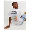 Jack & Jones T-Shirt stampata Palm Spring White da Uomo