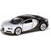 siku 1508, Auto sportiva Bugatti Chiron, Auto giocattolo per bambini, Metallo e Plastica, Argento e Nero, Portiere apribili