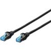 DIGITUS CAT 5e SF-UTP patch cord, Cu, PVC AWG 26/7, length 1 m, color black