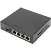 DIGITUS 5-Port 10/100/1000 Mbps Ethernet Switch 4 GE RJ45, 1 SFP 1000 Mbps