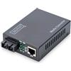 DIGITUS Fast Ethernet Media Converter, Singlemode SC connector, 1310nm, up to 20km