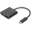 DIGITUS USB Type C to HDMI Adapter, 4K/60Hz + USB C (PD), black