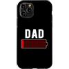 Funny Family Battery Energy Level Custodia per iPhone 11 Pro Dad Battery Low Tired Father Men Mom Son Costume