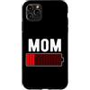 Funny Family Battery Level Custodia per iPhone 11 Pro Max Mom Battery Low Tired Mother Women Dad Son Costume