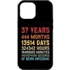 37 Years Old Birthday Vintage Retro Custodia per iPhone 15 Plus 37 Anni 444 Mesi Di Essere Fantastico Per Giovani Adulti