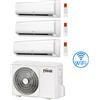 Ferroli Climatizzatore Condizionatore Serie Giada 2CP001QF + 2CP001HF + 2CP001IF Wifi R32 Trial Split 9000 + 9000 + 12000 BTU