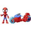 SPIDEY AND HIS AMAZING FRIENDS Hasbro Marvel, Spidey e i Suoi Fantastici Amici, Action Figure di Spidey, Motocicletta Giocattolo, Giocattoli per Bambini e Bambine dai 3 Anni in su