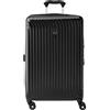 Travelpro Maxlite Air Bagaglio a mano espandibile con lato rigido, 8 ruote piroettanti, valigia rigida leggera in policarbonato, nera, media a quadretti 64 cm