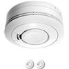 Ei Electronics Ei650 - Rilevatori di fumo, set da 2 pezzi, dispositivo stand-alone con batteria per 10 anni, vincitore del test Stiftung Warentest, colore: Bianco