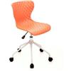 Sedia girevole sediolina per cameretta colore arancio mod.comics seduta in nylon