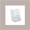 LUCGEL 1 Pz Contenitore Doppio Porta Palettine Per Gelaterie in Plexiglass Trasparente 19x14H28,5 cm
