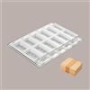 LUCGEL SRL 1 Pz Set 2 Stampi GEL02 CHOCO STICK con 50 Stecchi in Legno per Gelato Design Tavoletta di Cioccolato 92x48H24 mm