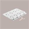 LUCGEL SRL 1 Pz Set 2 Stampi GEL13 DONUTS con 50 Stecchi in Plastica per Gelato Design Ciambella Dm 80H22.5 mm