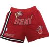 PANTALONCINI/SHORTS ADULTO CON TASCHE-BASKET-NBA-MIAMI HEAT-ROSSI-WADE