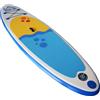 HOMCOM Tavola Gonfiabile SUP Stand Up Paddle con Pagaia, Blu 305x76x10cm