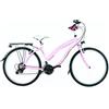 Shimano bicicletta 26" donna rosa-fucsia-nero cambio Shimano 18 velocità