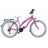 Shimano bicicletta 26" donna rosa-fucsia-nero cambio Shimano 18 velocità