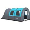Outsunny Tenda da Campeggio 5 Posti con Zona Notte e Giorno Separate Grigio Blu