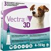 Ceva salute animale spa Vectra 3d Spot-on Soluzione 3 Pipette 1,6ml 87mg + 7,7mg + 635mg Cani Da 4 A 10 Kg Tappo Verde