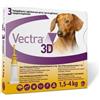 Ceva salute animale spa Vectra 3d Spot-on Soluzione 3 Pipette 0,8ml 44mg + 3,9mg + 317mg Cani Da 1,5 A 4kg, Tappo Giallo