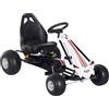 HOMCOM Go Kart a Pedali per Bambini con Sedile Ergonomico Regolabile e Freno