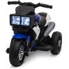 HOMCOM Moto Elettrica per Bambini 3-5 Anni 3 Ruote Luci Suoni Batteria 6V Blu