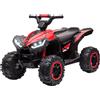 HOMCOM Quad per Bambini Elettrico 12V Ruote con Sospensioni Fari LED 2 Velocità