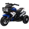 HOMCOM Moto Elettrica per Bambini 3-5 Anni Luci Suoni 3 Ruote Batteria 6V Blu