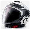 Blauer Casco Moto jet Blauer Doppia Visiera DJ-01 Grafica B Bianco