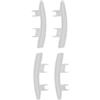cyclingcolors 4x tappi di copertura guida lamelle persiane tapparelle finestra plastica clip ganci copri, bianco per 55 x 14mm