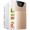 XUEYEDI Mini frigorifero portatile per auto da 20 litri - Piccolo frigorifero per auto e casa con display touch Doppia porta 12V Frigo per auto più caldo,Gold