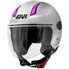 Givi casco demi-jet 11.7 Solid Color - Argento opaco / Fucsia