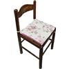 Russo Tessuti Set 6 Cuscini Copri Sedie Fiori ROSELLINE Laccetti Imbottiti Coprisedie Roses-Panna