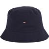Tommy Hilfiger Cappello da Pescatore Uomo Flag Bucket Hat, Blu (Desert Sky), Taglia Unica