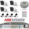 Hikvision KIT VIDEOSORVEGLIANZA HIKVISION COMPLETO DVR + 4 TELECAMERE + HD 1TB + 100MT CAV